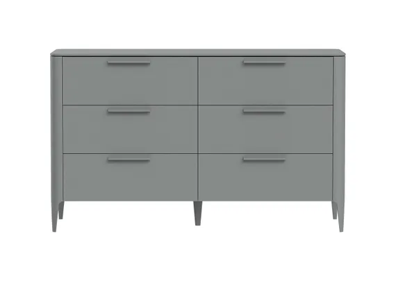 Комод Type 6 ящиков ширина 140 см (серый)