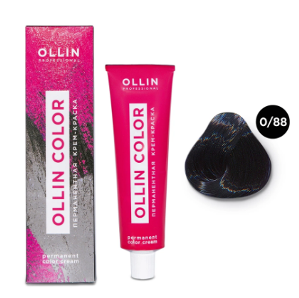 OLLIN COLOR 0/88 корректор синий 60мл Перманентная крем-краска для волос