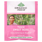 Organic India, чай с тулси, сладкая роза, без кофеина, 18 пакетиков, 28,8 г (1,01 унции)