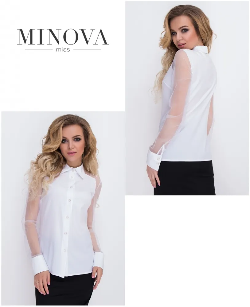 Рубашка 8579-белый Minova
