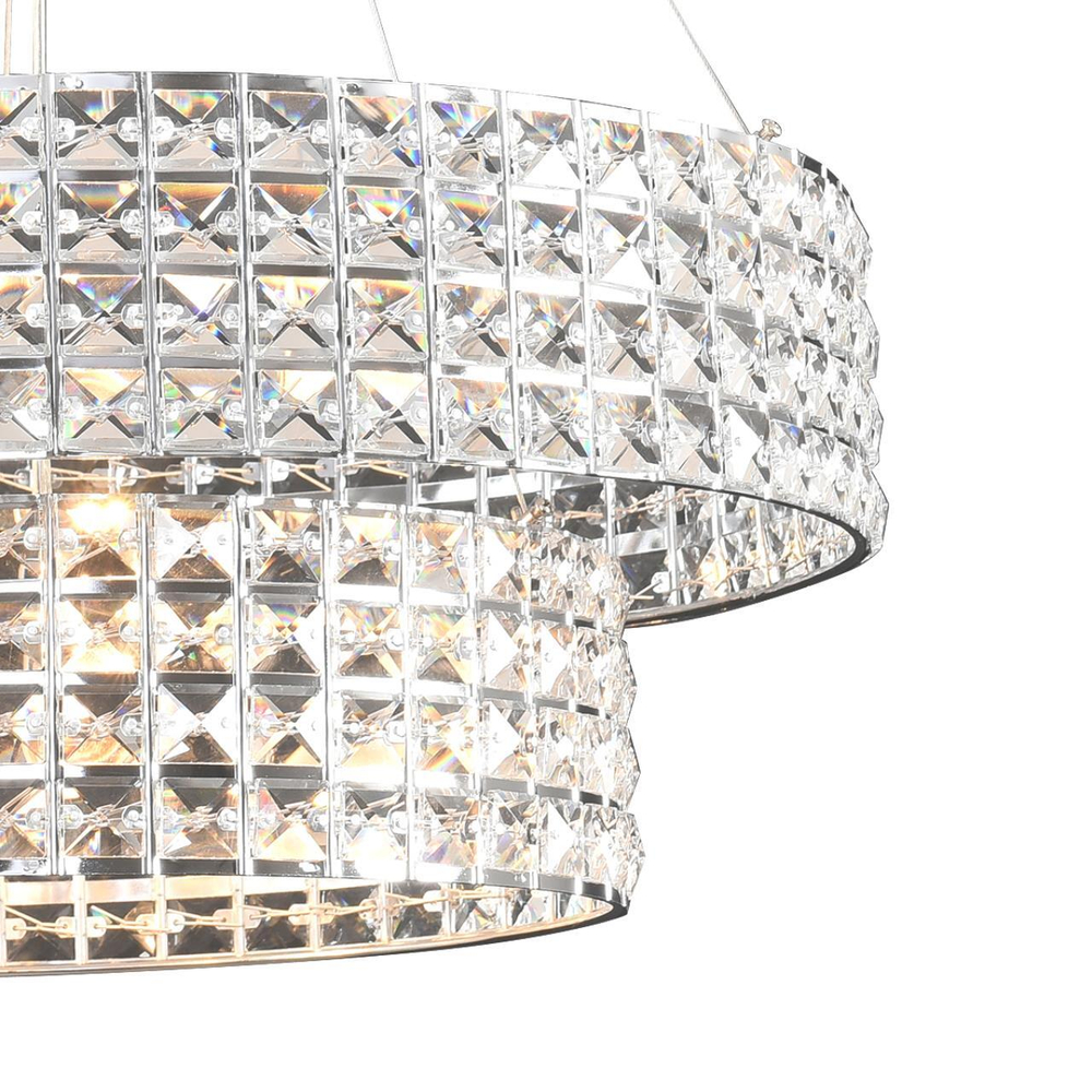 8378/5 NEOCLASSI LN хром/прозрачный, металл/хрусталь Люстра подвесная E27 5*60W 220V NARINA