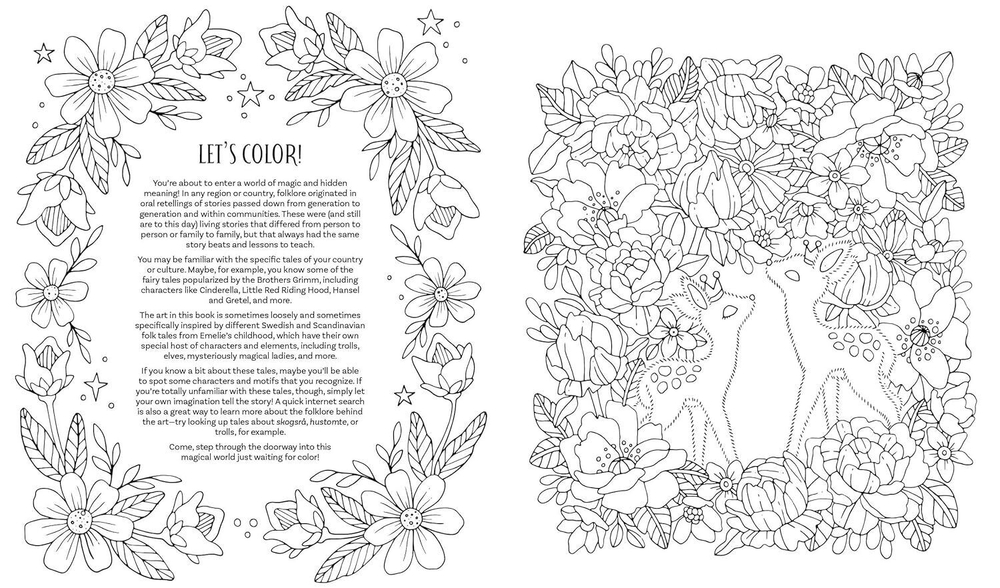 Fairy Tales & Folklore Coloring Book Emelie Lidehäll Öberg