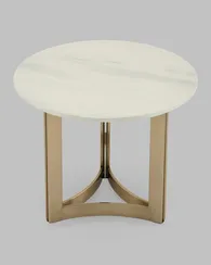 Журнальный столик Кассия 60*60 см светлая керамика