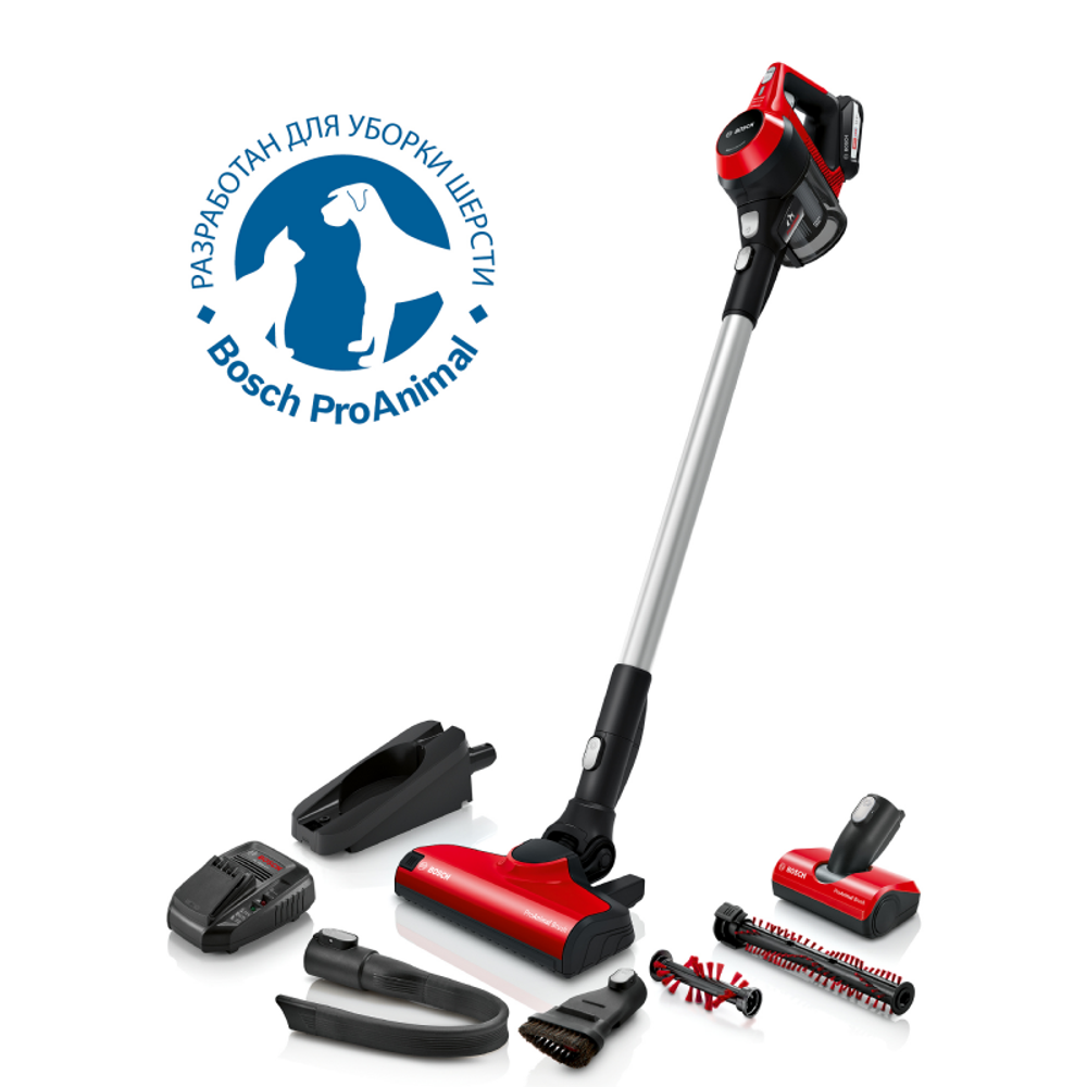 Пылесос ручной Bosch BCS61PET красный