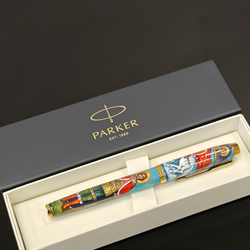 Ручка коллекционная с ручной росписью Палех "Александр Невский" в коробке