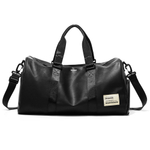 RIOREX 32L PU Gym Bag, Handbag, Crossbody Bag, Luggage Bag, Travel Bag Unisex Black/White/Brown