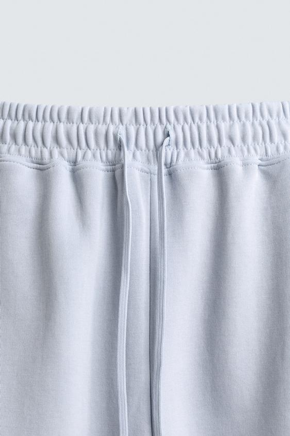 ZARA ШОРТЫ-ДЖОГГЕРЫ RELAXED FIT INTERLOCK, НЕБЕСНО-ГОЛУБОЙ