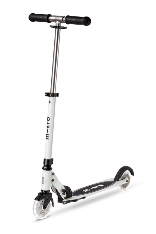 Самокат Micro Sprite Glow (светится в темноте) LED, белый