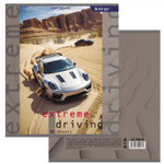 Тетрадь 36 л., А5, клетка, Alingar "Extreme driving", скрепка, второй блок, мелованный картон (стандарт), 4 дизайна в пленке т/у