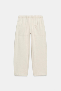 ZARA БРЮКИ BARREL — ZW COLLECTION, ЭКРЮ