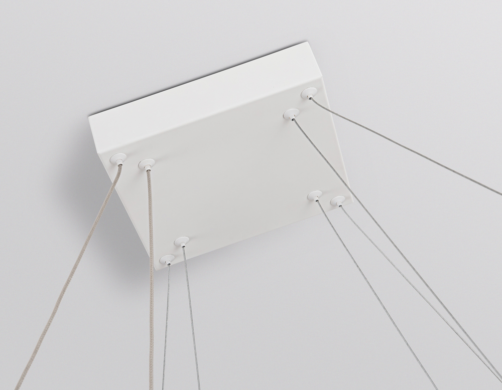 Светильник подвесной светодиодный FL5595/2+8 WH белый 60W 3000K/4200K/6400K 600*600*1300 (без ПДУ)