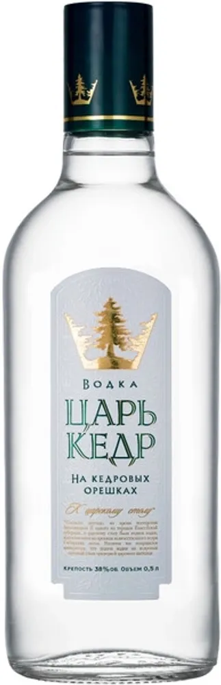 Водка ЦАРЬ КЕДР 38%  0.5 л