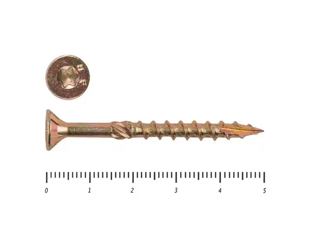 Саморез конструкционный по дереву 5*50 HIMTEX потайной