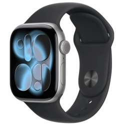 Apple Watch Series 11 GPS 46mm Space Gray Aluminum Case with Sport Band Black (Спортивный ремешок черного цвета) (M/L, 160–210 mm) MEV44