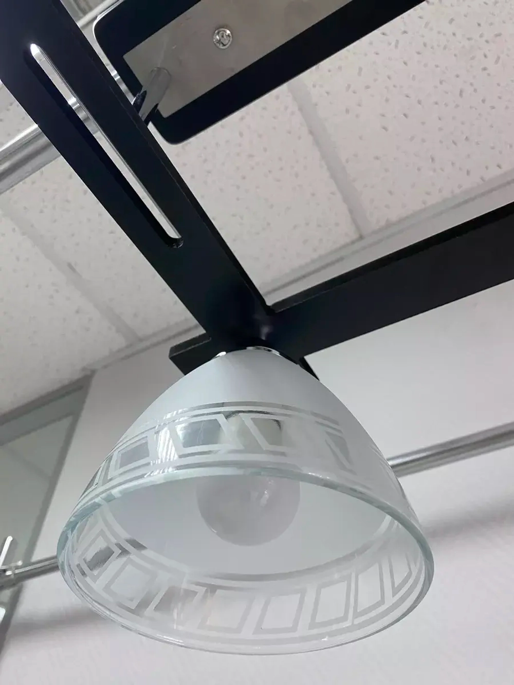 Люстра потолочная LOTER  E27*6*60W венге, хром, прозрачный