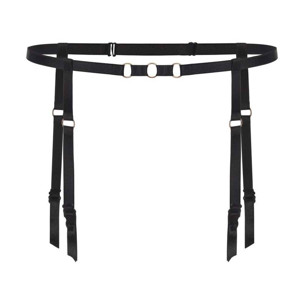 Сексуальный пояс Poppy с подтяжками для чулок (Размер: L-XL) (Цвет: черный)