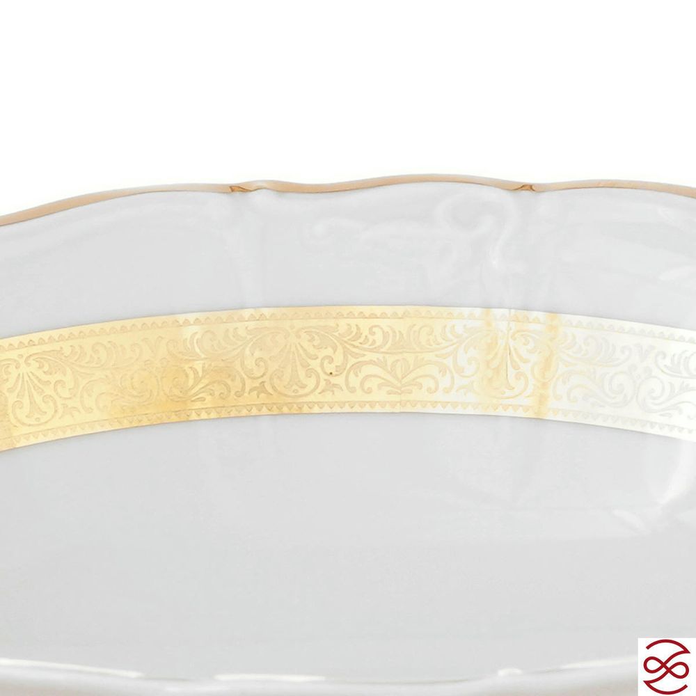 Салатник Thun Мария Луиза золотая лента Ivory 23 см