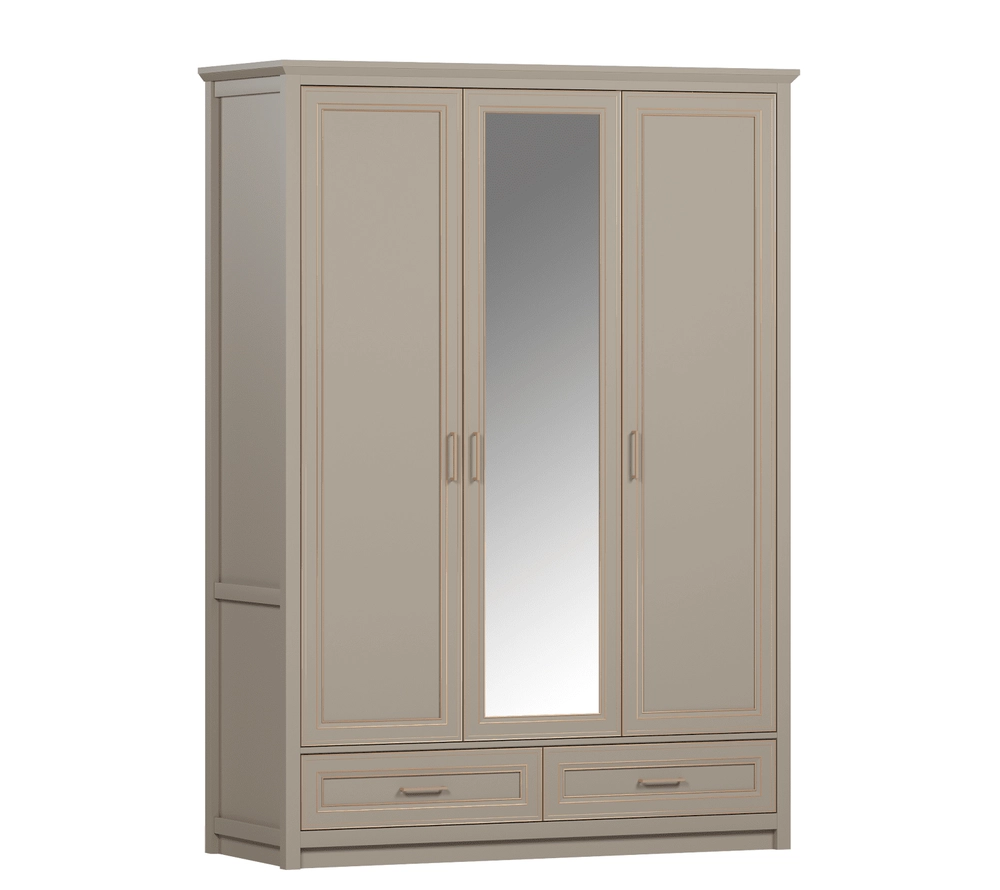 Шкаф с зеркалом Classic глиняный серый SZF3D2S