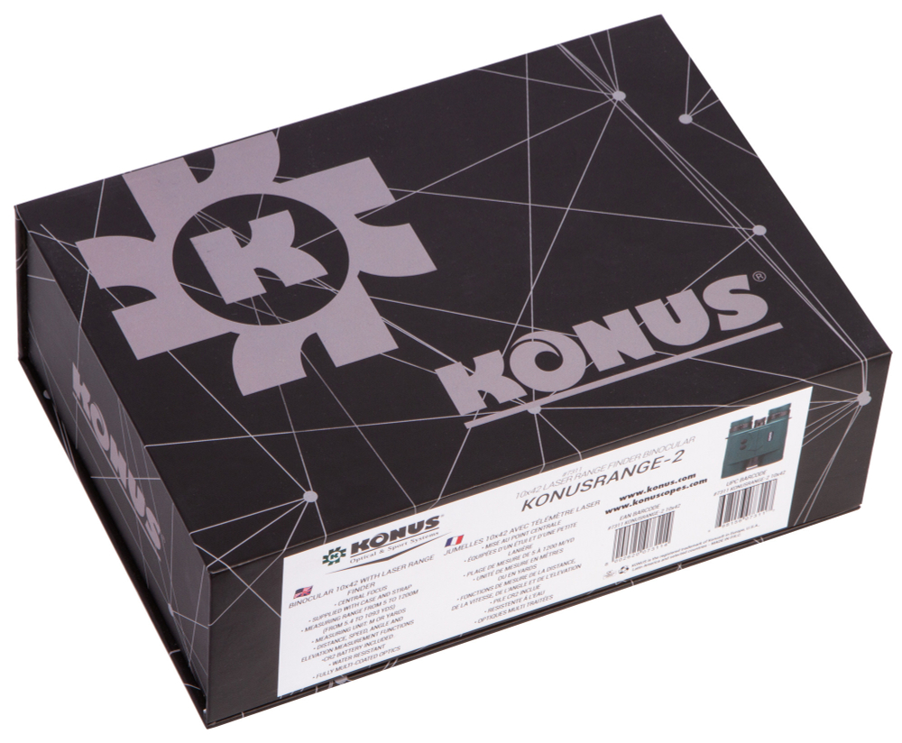 Бинокль Konus Konusrange-2 10x42 с дальномером 1200 м