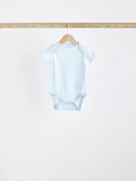 Боди с коротким рукавом для малышей Next K79-655, 7 шт., Белый, Голубой