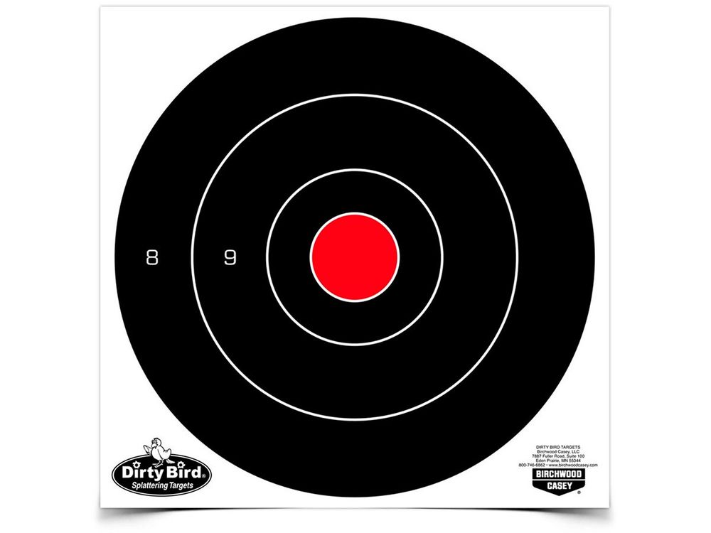 Мишень самоклеящаяся осыпающаяся Birchwood Dirty Bird Bull&#39;s-eye Target, 8&quot;, 25шт. (6шт./уп.)