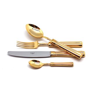 Набор столовых приборов Cutipol Fontainebleau Gold 72пр P1A.72.G