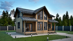 Проект Дома 105 кв. м из бруса Д-27