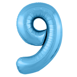 Шары цифры гелиевые Синие 102 см