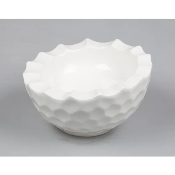 Салатник 150 мл d 15 см h8,5/7 см Crush Honeycombs белый фарфор P.L. Proff Cuisine [3]