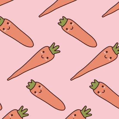 Buy pink fabric kawaii vegetables carrot