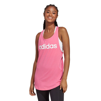 Женская теннисная майка adidas Essentials Loose Logo Tank Top Women - Pink, White