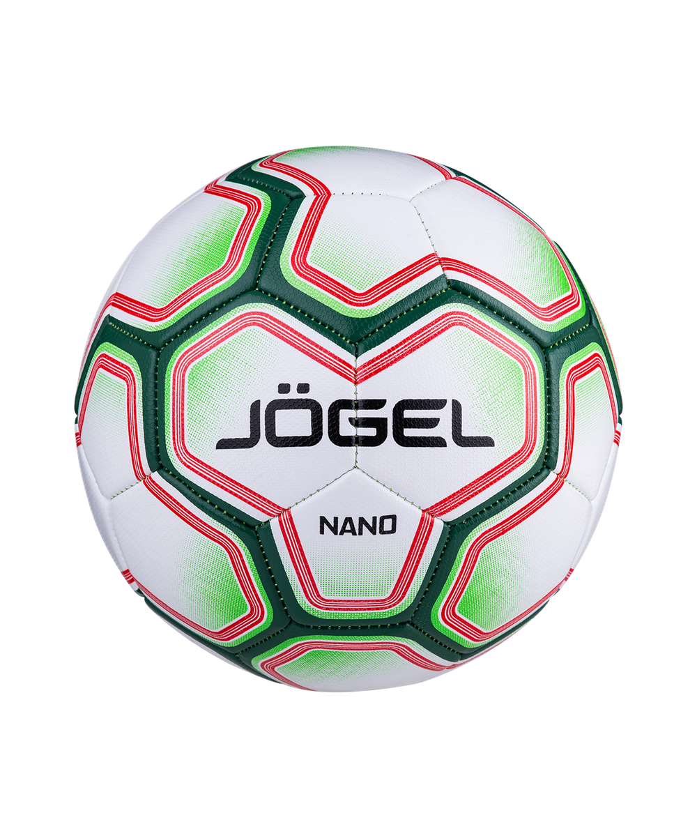 Мяч футбольный Nano №4, белый/зеленый