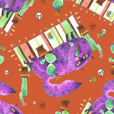 фиолетовый кот бандит