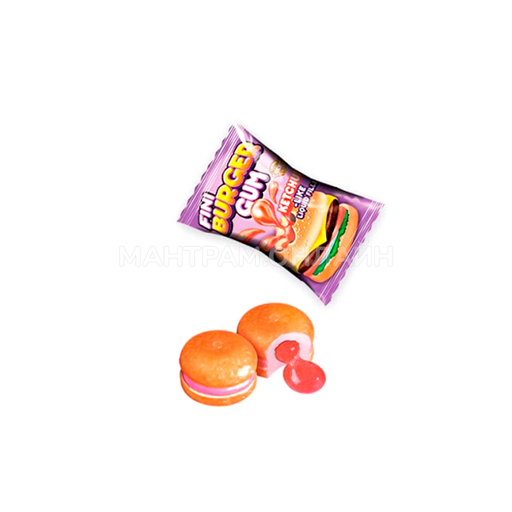 Жевательная резинка Fini Burger Gum вкус вишня клубника 5,5 г