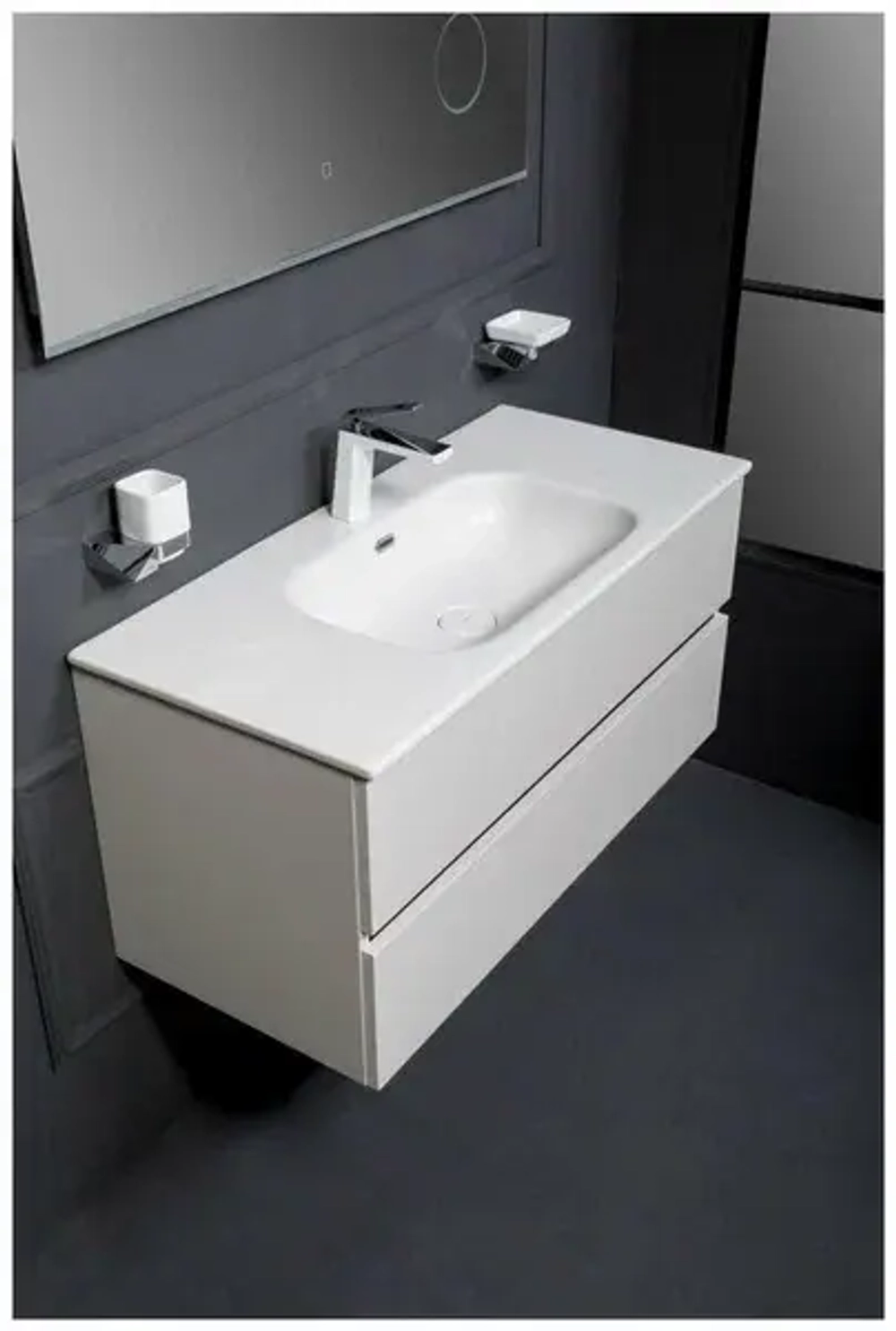 Тумба без раковины 100x46 2 полки Armadi Art Vallessi 837-100-C mat