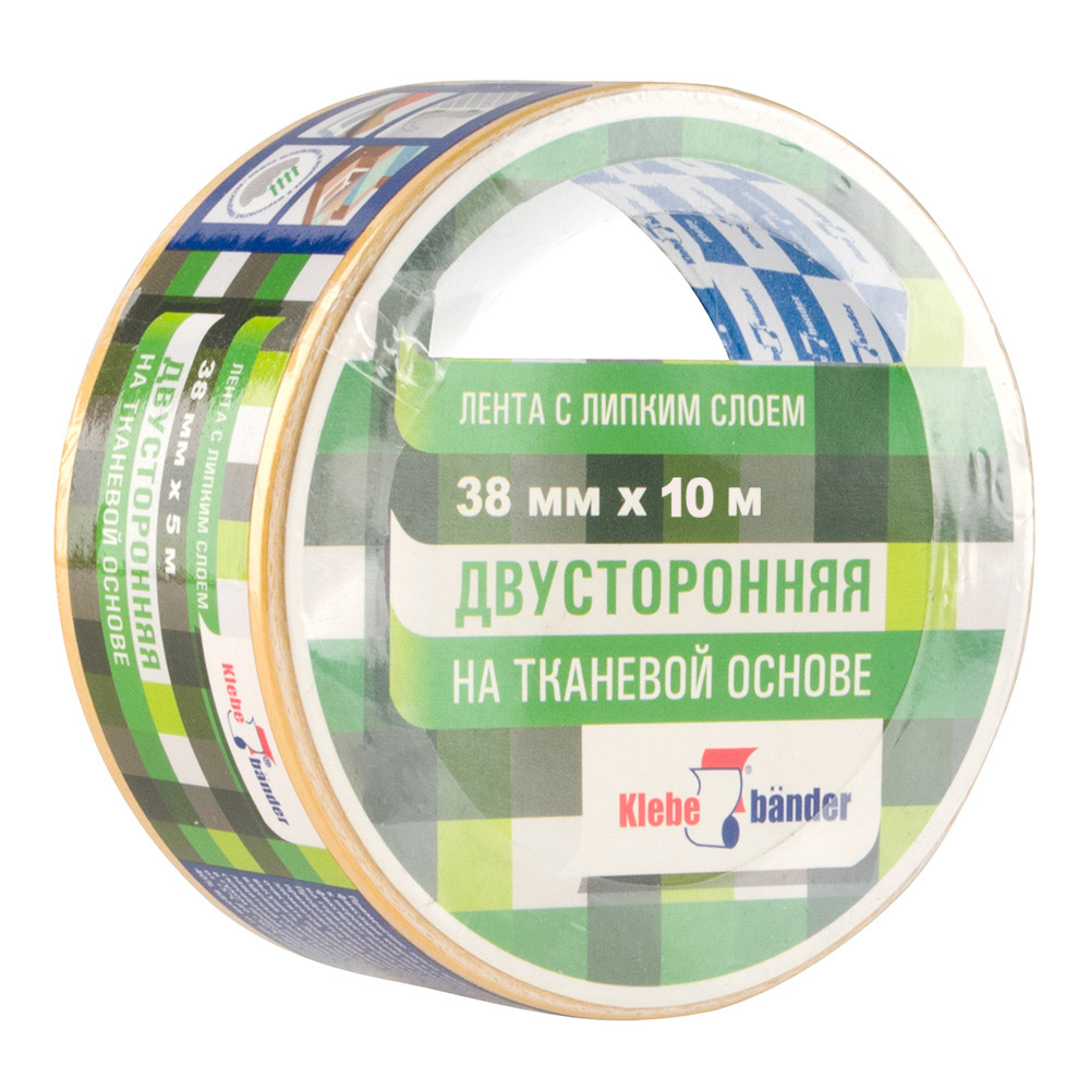 Двусторонняя тканевая лента, 38мм*10м, в и/у, Klebebander KPV310T