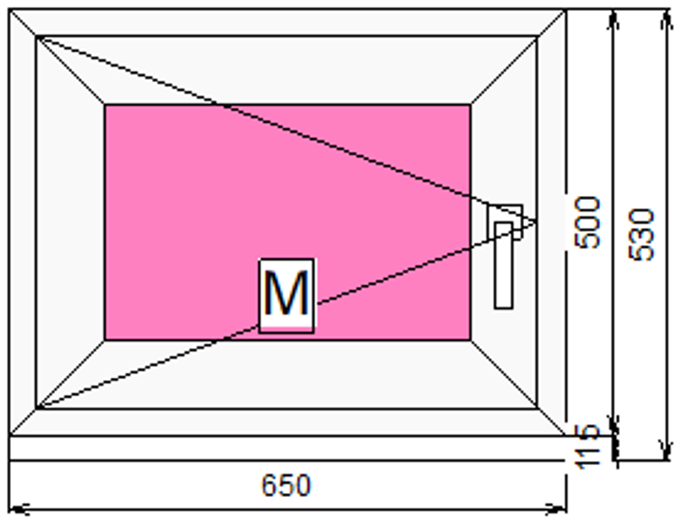 Пластиковое окно 500 х 650 ТермА Эко + Москитная сетка