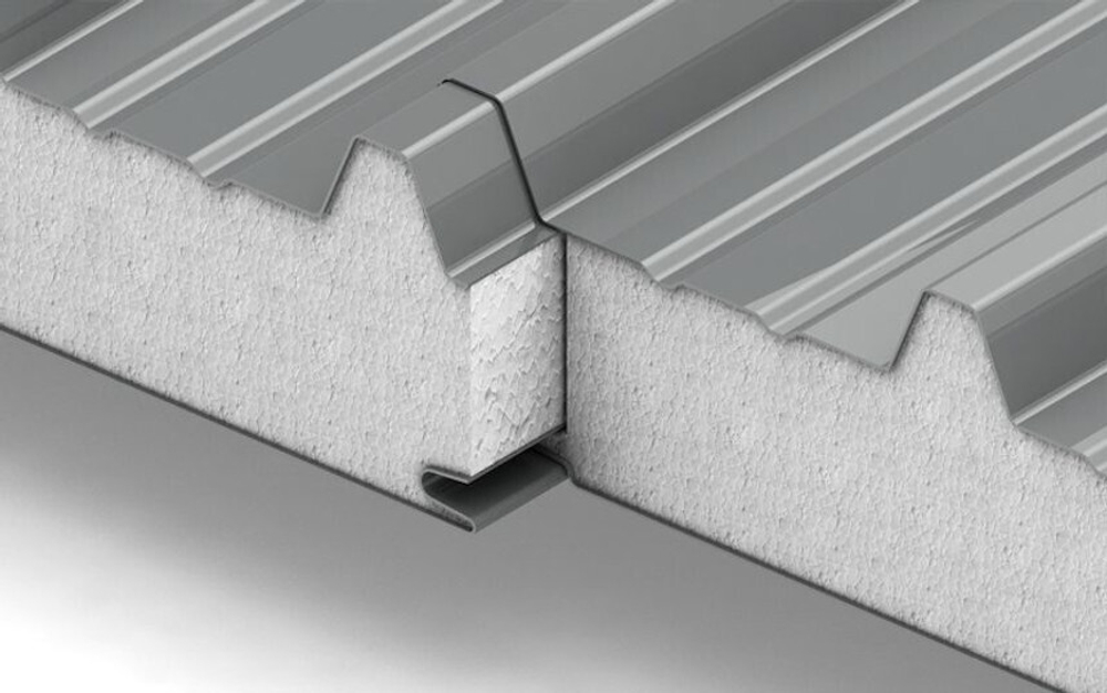 Кровельная сэндвич панель с пенополистиролом 140 мм