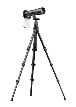 Набор с телекуляром для телефона Levenhuk Kelvin TLC50 на штативе, вид под углом