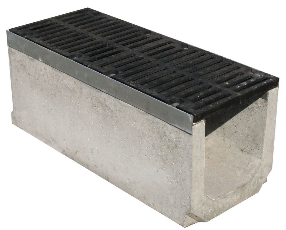 Лоток водоотводный бетонный коробчатый (СО-150мм)КU 100.24,8 (15).31,5(25)-BGU, № 15-0