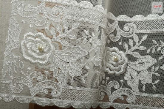 Тюль-Арка Лилу французская сетка грек (экрю)
