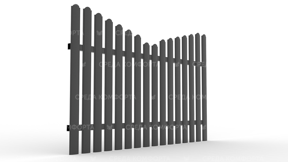 Забор из евроштакетника ZBR0062