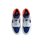 Кроссовки Air Jordan 1 Mid White Deep Royal Blue