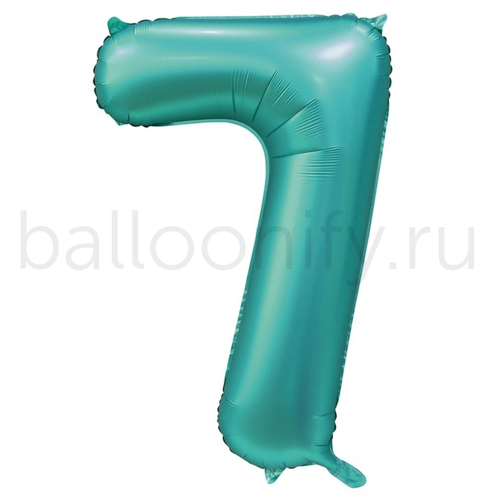 Шар ЦИФРА 7 Сатин Teal 40" 102 см