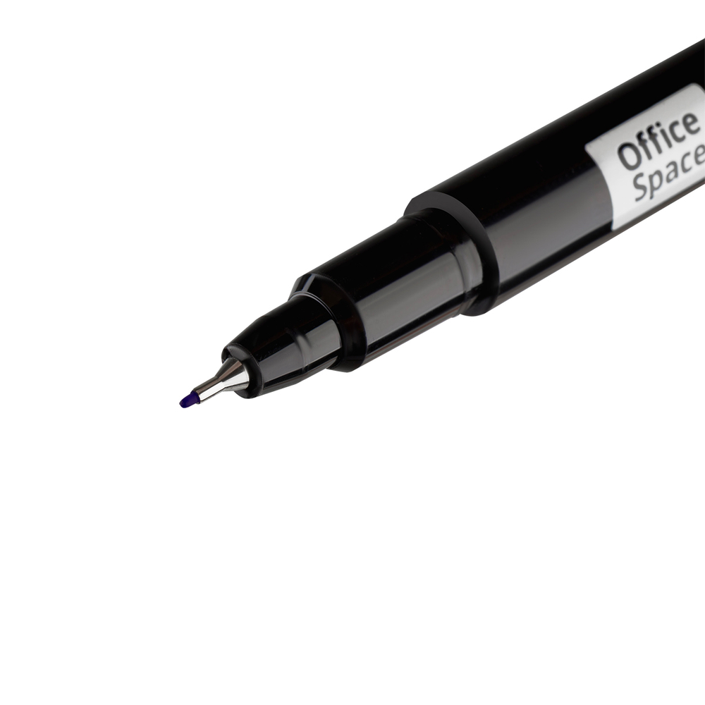 Маркер перманентный OfficeSpace синий, тонкий металл. наконечник, 0,5мм