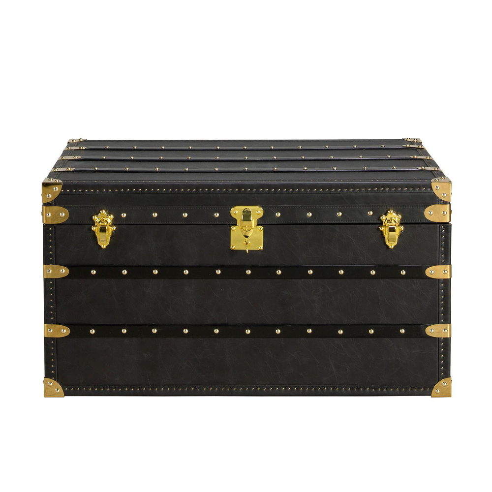 Черный кожаный столик-чемодан 5159