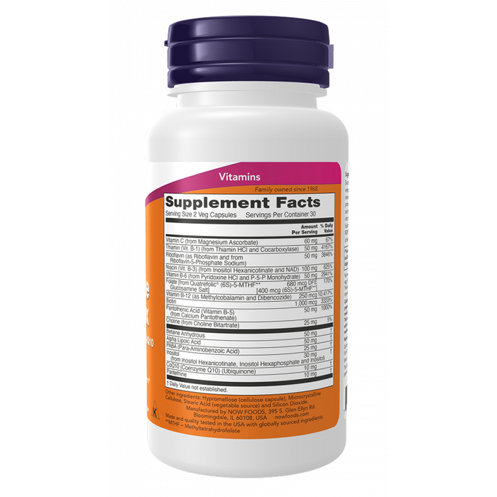 Комплекс коферментов группы Б, Co-Enzyme B-Complex, Now Foods, 60 вегетарианских капсул 2