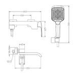 Смеситель для ванны Raglo R02.30.09, графит