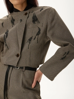 Костюм брючный АУРА, коричневый