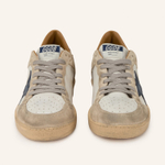 Golden Goose Ball Star / Бежевые / темно-синяя звезда муж